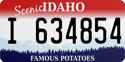 ID license plate I634854