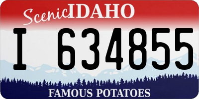 ID license plate I634855