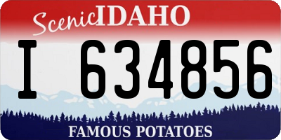 ID license plate I634856