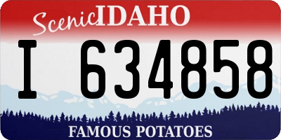 ID license plate I634858
