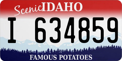 ID license plate I634859