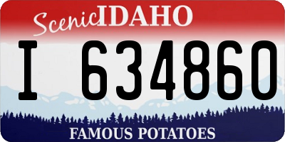 ID license plate I634860