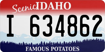 ID license plate I634862