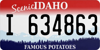 ID license plate I634863