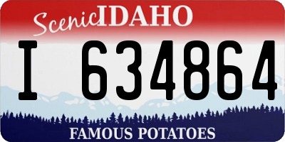 ID license plate I634864