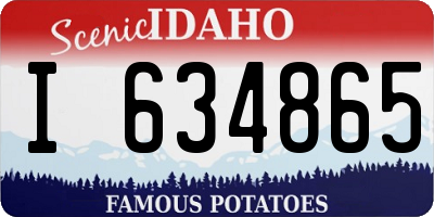 ID license plate I634865