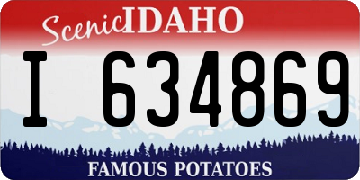 ID license plate I634869