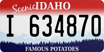 ID license plate I634870