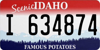 ID license plate I634874