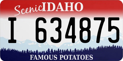 ID license plate I634875