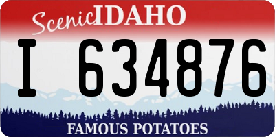 ID license plate I634876