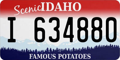 ID license plate I634880