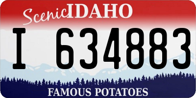 ID license plate I634883