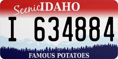 ID license plate I634884