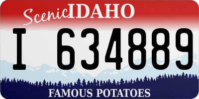 ID license plate I634889