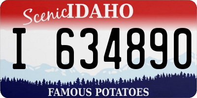 ID license plate I634890