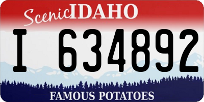 ID license plate I634892