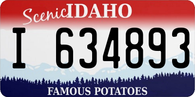ID license plate I634893