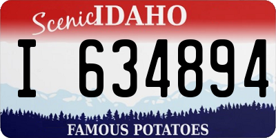 ID license plate I634894