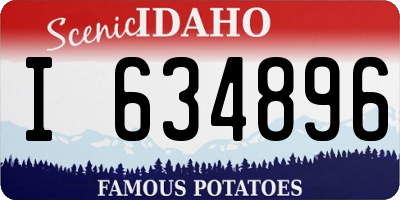 ID license plate I634896