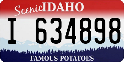 ID license plate I634898
