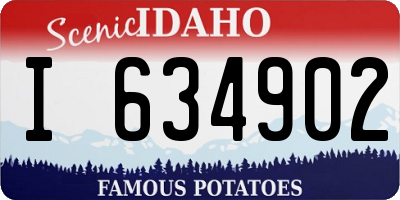 ID license plate I634902