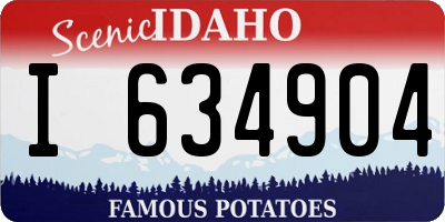 ID license plate I634904