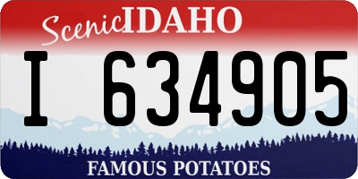 ID license plate I634905