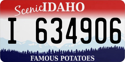 ID license plate I634906