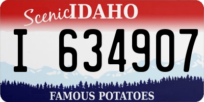 ID license plate I634907