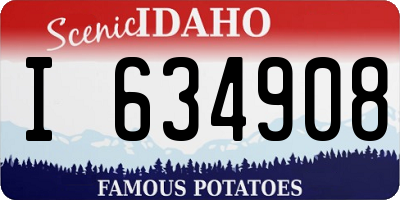 ID license plate I634908