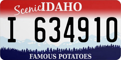 ID license plate I634910