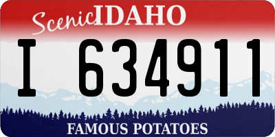 ID license plate I634911