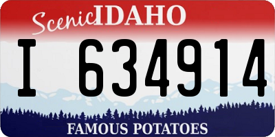 ID license plate I634914