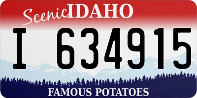 ID license plate I634915