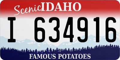 ID license plate I634916