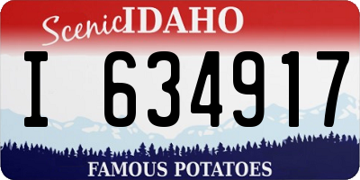 ID license plate I634917