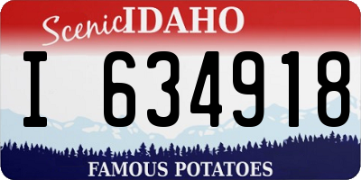 ID license plate I634918