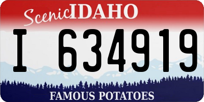 ID license plate I634919