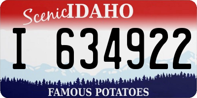 ID license plate I634922