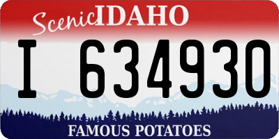 ID license plate I634930