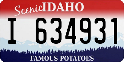 ID license plate I634931
