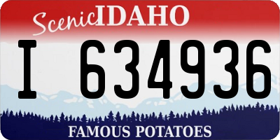 ID license plate I634936