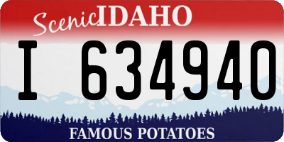ID license plate I634940