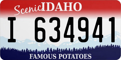ID license plate I634941