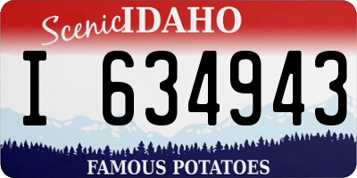 ID license plate I634943