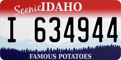 ID license plate I634944