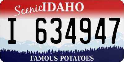 ID license plate I634947