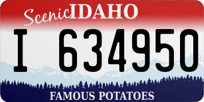 ID license plate I634950