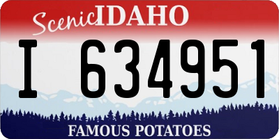 ID license plate I634951